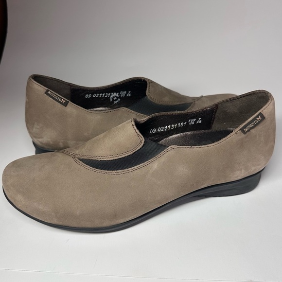 Mephisto Shoes Women's 9.5 Taupe Nubuck Suede Leather Comfort Loafers Career - Picture 7 of 12